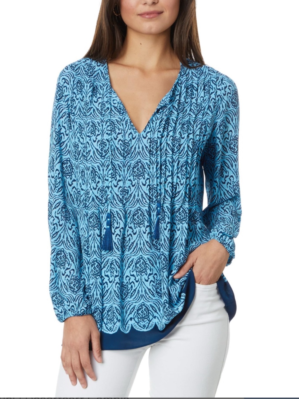 Lilly Pulitzer Marlina Tunic Bon Bon Blue Go Your Own Way XL